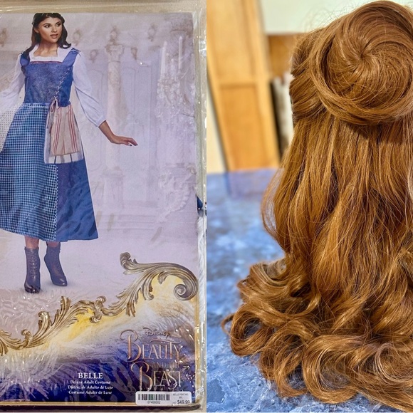 SOLD - COMPLETE COSTUME Beauty & the Beast Belle Dress COSTUME AND WIG - Med - Picture 2 of 10